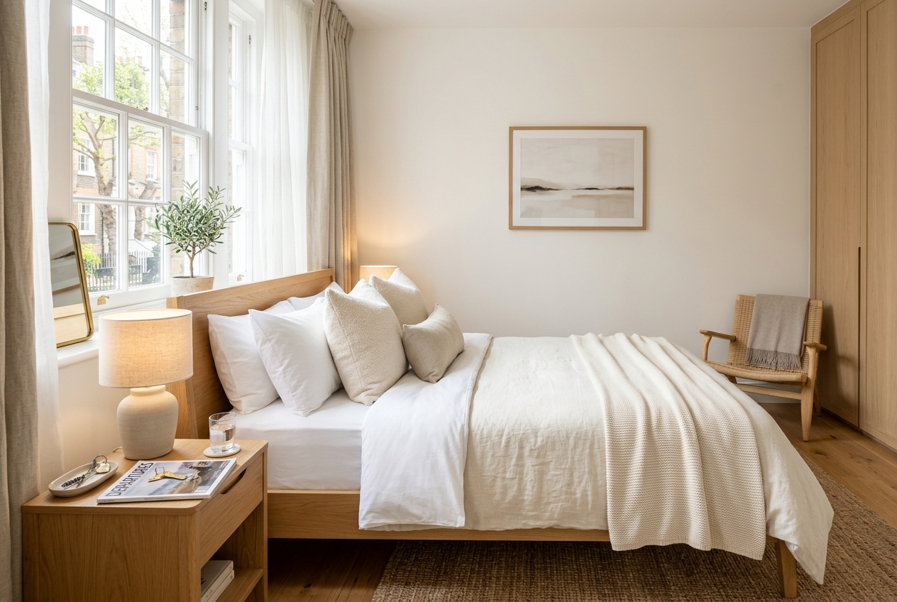 Airbnb Cleaning - Immaculate boutique hotel bedroom